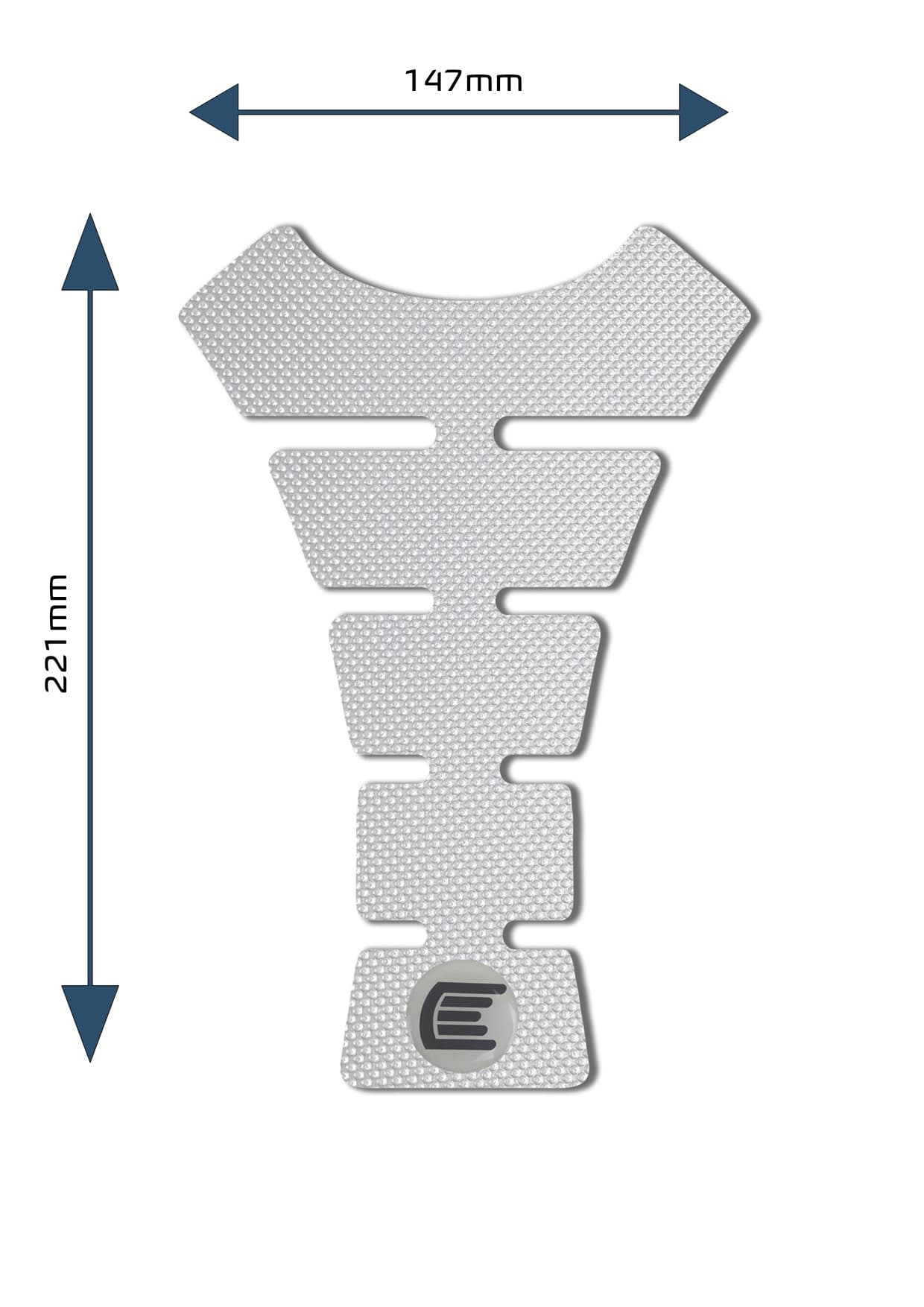 Eazi-Grip Centre Tank Pads In Clear – Design F — view 1