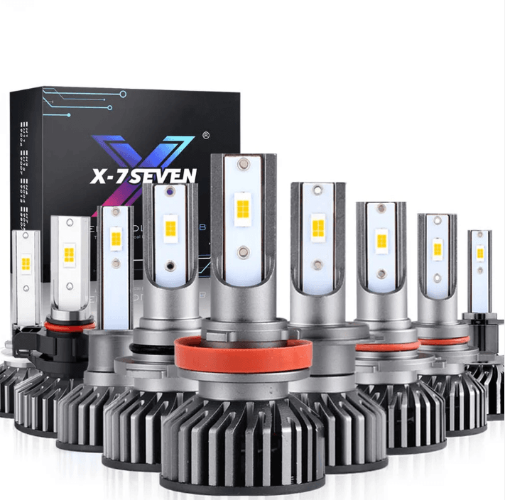 X-7SEVEN Auto Lighting System X-F2 3000K Series LED Headlight Bulbs Car LED Head Lamp Canbus 75W 7500lm LED 9005 H11 Fog Lights — view 1